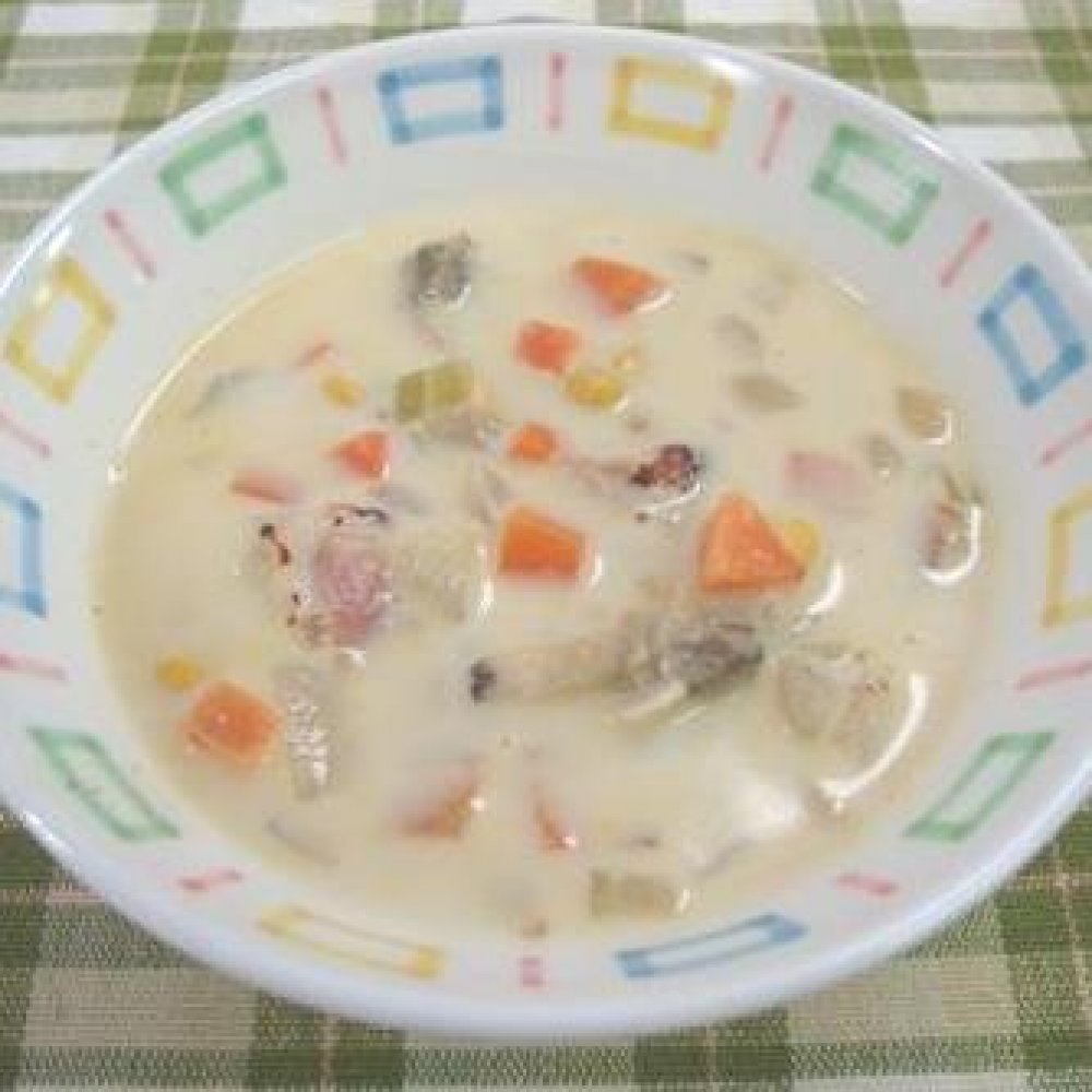【クリスマス行事食】青大豆のポタージュスープ