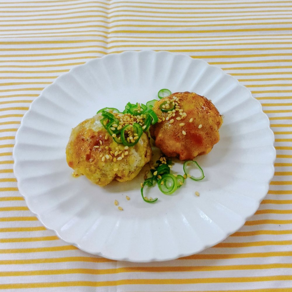 マロニーまんじゅうのねぎソースかけ